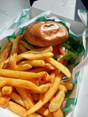 loaded beyond dirty burger at Dirty Vegan Shack in St Louis