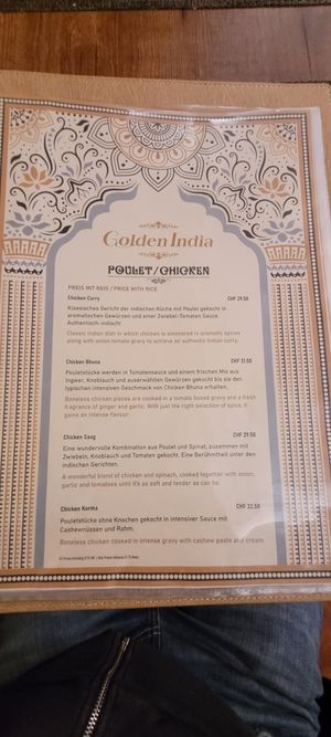  at Golden India in Zurich