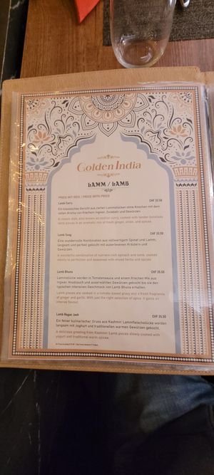  at Golden India in Zurich