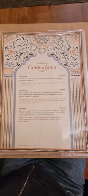  at Golden India in Zurich