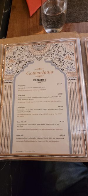  at Golden India in Zurich