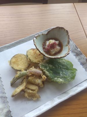 野菜の天ぷら at Vegan Ramen YADOKARI in Fukuoka