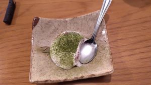 Matcha Tofu Tiramisu at Vegan Ramen YADOKARI in Fukuoka