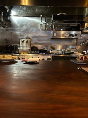 Counter seating vibes at Vegan Ramen YADOKARI in Fukuoka