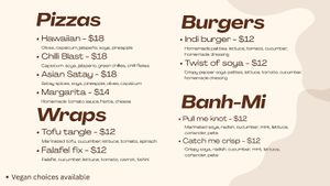 Menu at Sthana's Kitchen   in South Melbourne