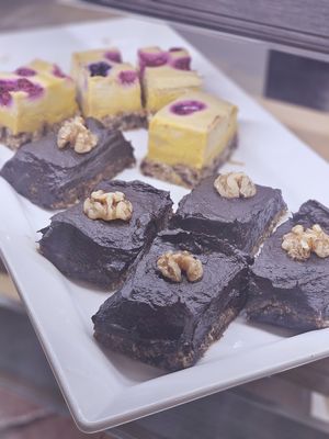 Vegan raw brownies  at Sthana's Kitchen   in South Melbourne