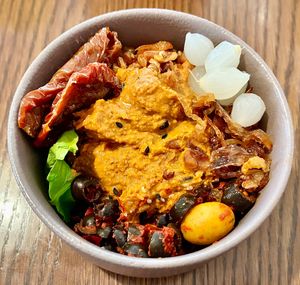 Muhammara bowl at The Larder  in Dubai