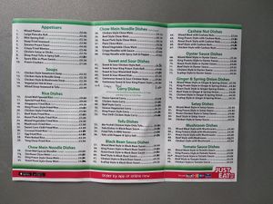 Menu at Great Wall in Norwich