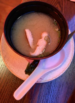 miso soup!  at Blue Sushi Sake Grill in Chicago