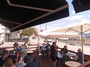Outdoor area at Mesón Arco da Vella in Fisterra