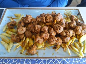 Vegan zorza at Mesón Arco da Vella in Fisterra