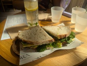 Veggie cado sandwhich at ORA Wellness Cafe in Norwich
