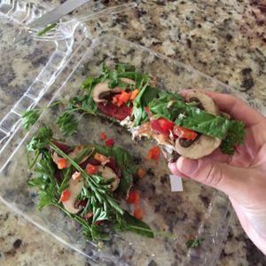 raw pizza (are most of it before i could take the pic oops) at Southern Squeeze - North in Chattanooga