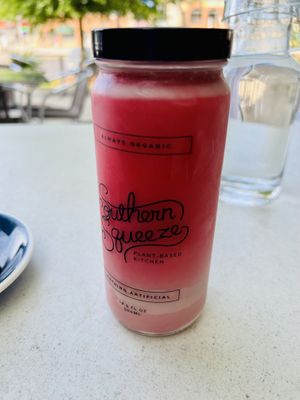 Rose cashew milk drink 😜  at Southern Squeeze - North in Chattanooga