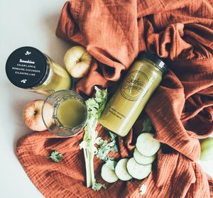 Limeshine Juice: apple, celery, cucumber, romaine, cilantro, lime at Southern Squeeze - North in Chattanooga