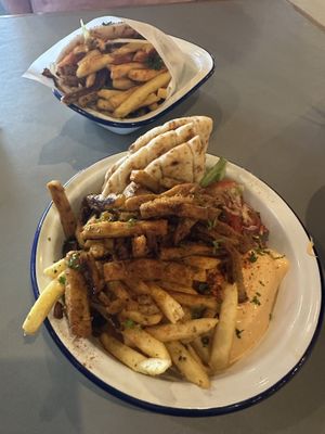 Vegan gyros box + vegan gyros as a wrap  at ThatZiki - Kargo MKT in Salford