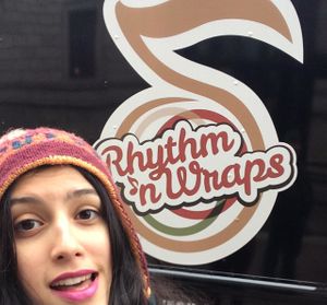 cool logo at Rhythm 'n Wraps in Boston