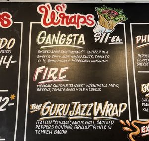 Menu   at Rhythm 'n Wraps in Boston