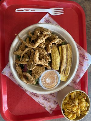 Kale m Shrooms Salad with side of Mac n Cheese  at Rhythm 'n Wraps in Boston