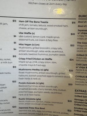 Miss Vegan is the only savoury option on the menu, however they can make alterations to other dishes.   at Clove N' Honey in Brisbane