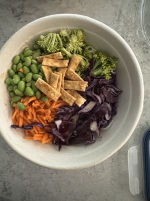 Vegan Buddha Satay Bowl - no dressing !  at freshii - 154 University  in Toronto