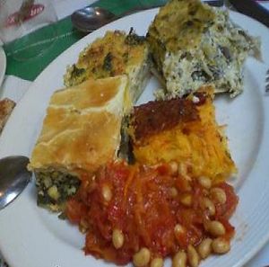 A variety of the main dishes at Granix in Buenos Aires