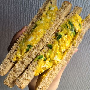 Vegan egg and cress sandwiches, ヴィーガンたまごサンド at Mai+Chie Kitchen - まいちえキッチン in Hiroshima