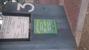 Opening times sign. at Bio Markt in Windhoek