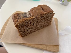 Vegan banana bread  at Palm Twins  in Naxos
