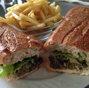 Vegan 'Meatball' Sandwich (made with burgul) at The Streets - King George in Tel Aviv