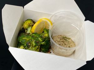 roasted broccoli (takeout) at Von's 1000 Spirits in Seattle