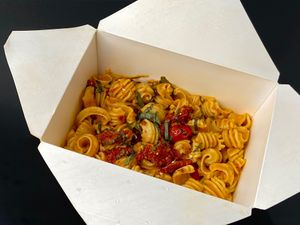 Mediterranean pasta (takeout) at Von's 1000 Spirits in Seattle