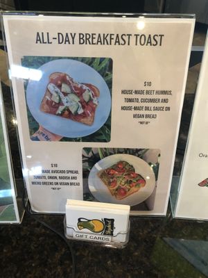 Menu   at Skyebird in Orlando