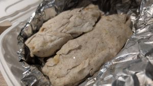 Vegan breakdown burritos (taste better than they look) at Jane's Seamoss Creations and More in Orlando