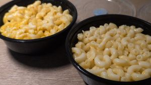 Vegan mac and cheese (one order gives two small bowls) at Jane's Seamoss Creations and More in Orlando