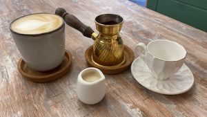 Milk alternatives available   at Jerusalem Bakery & Coffeehouse in Londonderry
