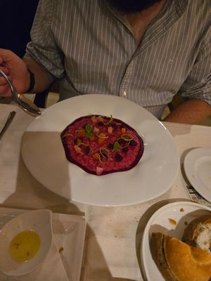 Pink risotto at Bistrot De Venise in Venice