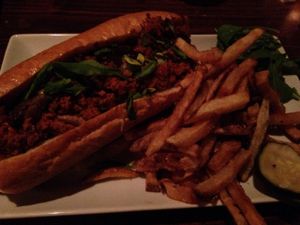 Seitan sub at Wrecking Bar Brewpub in Atlanta