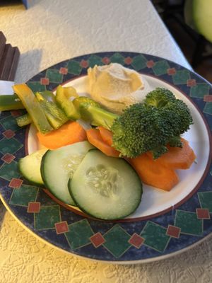 Hummus & veg   at Moon and River Cafe in Schenectady