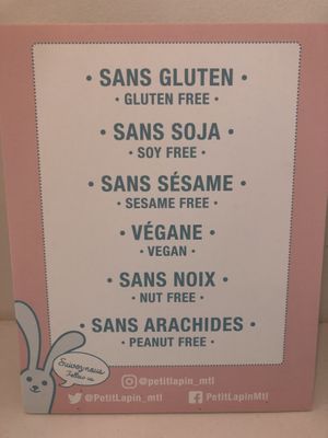 No allergens  at Petit Lapin in Mount-royal