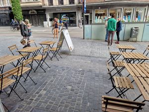 Outdoor seating at Darza  in Leuven