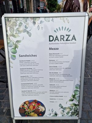 Menu at Darza  in Leuven