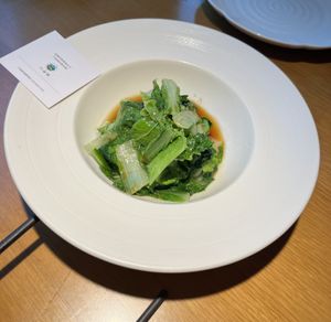 They give you this delicious dish from an organic farm, as a starter, for free.   at Qing Chun by Perma in Guangzhou