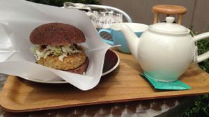 Veggie Burger from the LOVE Pacific Cafe at LOVE Pacific Cafe in Nagoya