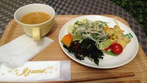 Salad and Soup from the LOVE Pacific Cafe at LOVE Pacific Cafe in Nagoya