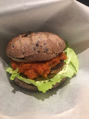 Love hamburger  at LOVE Pacific Cafe in Nagoya