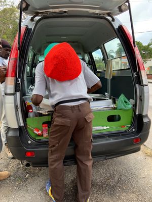 Papa earl doing this thing at his van at Papa Earl - Mobile Food Vendor in Mount Standfast