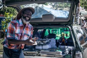 this is papa earl & his car at Papa Earl - Mobile Food Vendor in Mount Standfast