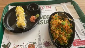 Vegan sushi and kimchi rice   at DIP DASH - Social Distrikt  in Dubai