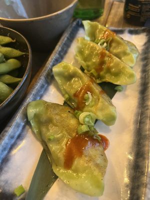Veggie gyoza  at Dou Liu Ice Town in Kaohsiung